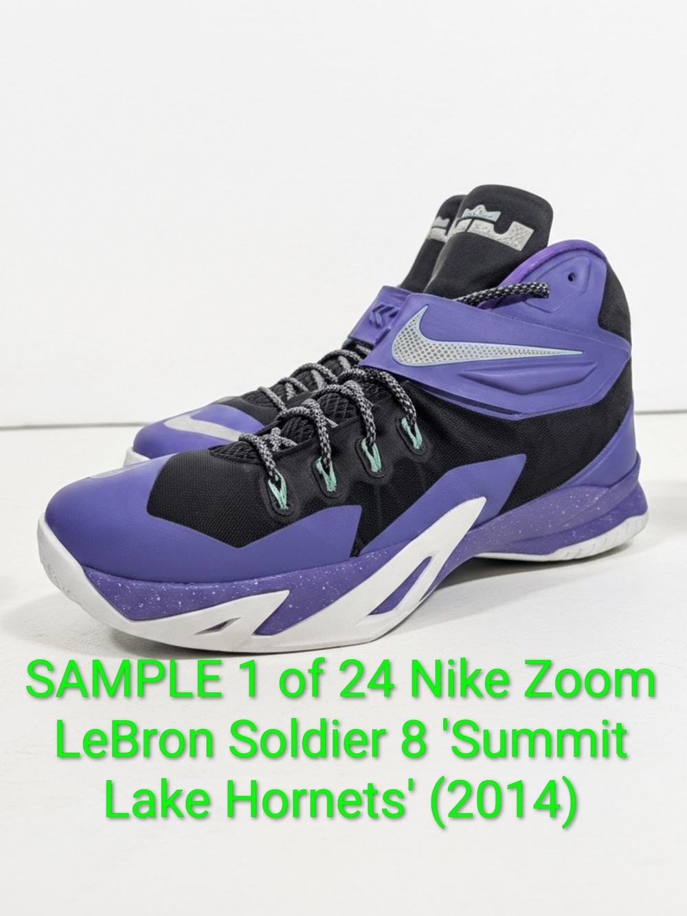 SAMPLE 1of24 Nike Zoom Lebron Soldier 8 "Hornets" (2014) Mens 14 EUC